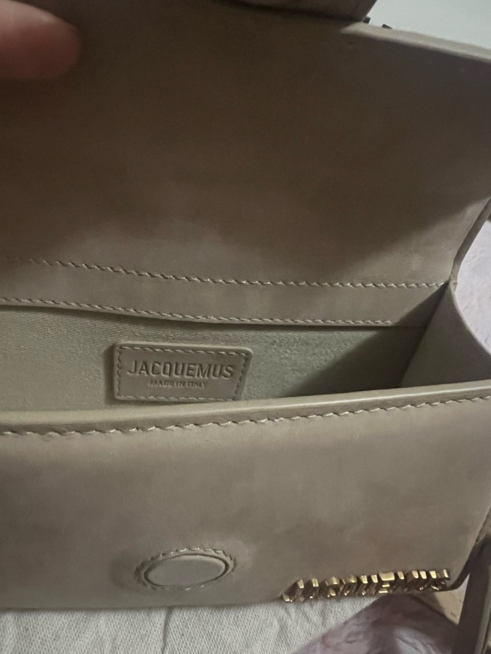Jacquemus Nude Beige Mini Top-Handle Bag Le Bambino Leather - Picture 8 of 9
